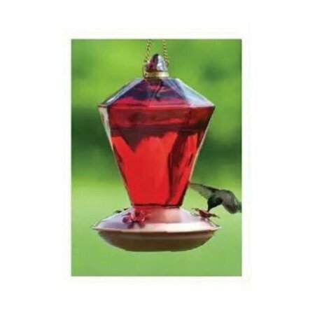 WOODLINK RUBY DIAMOND GLASS HUMMINGBIRD FEEDER 24106